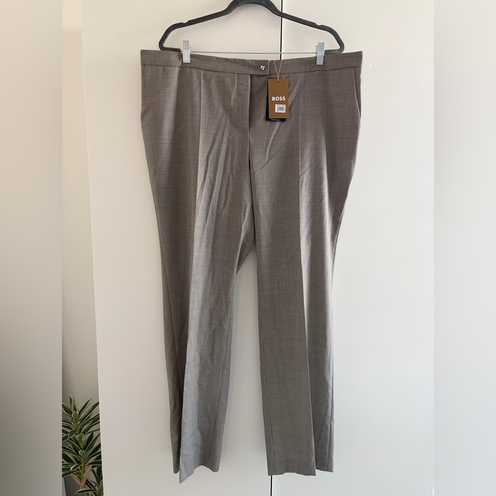 Boss Elegant Micro Houndstooth Dress Pants